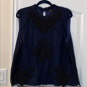 Navy beaded Lucky Brand Tank